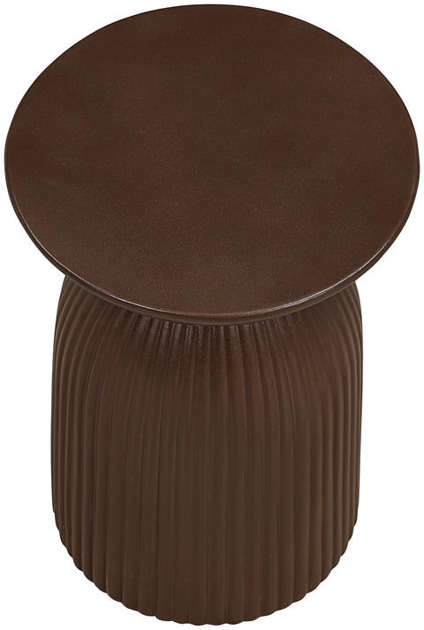 Veda Brown Concrete Indoor/Outdoor End Table, 1 Piece
