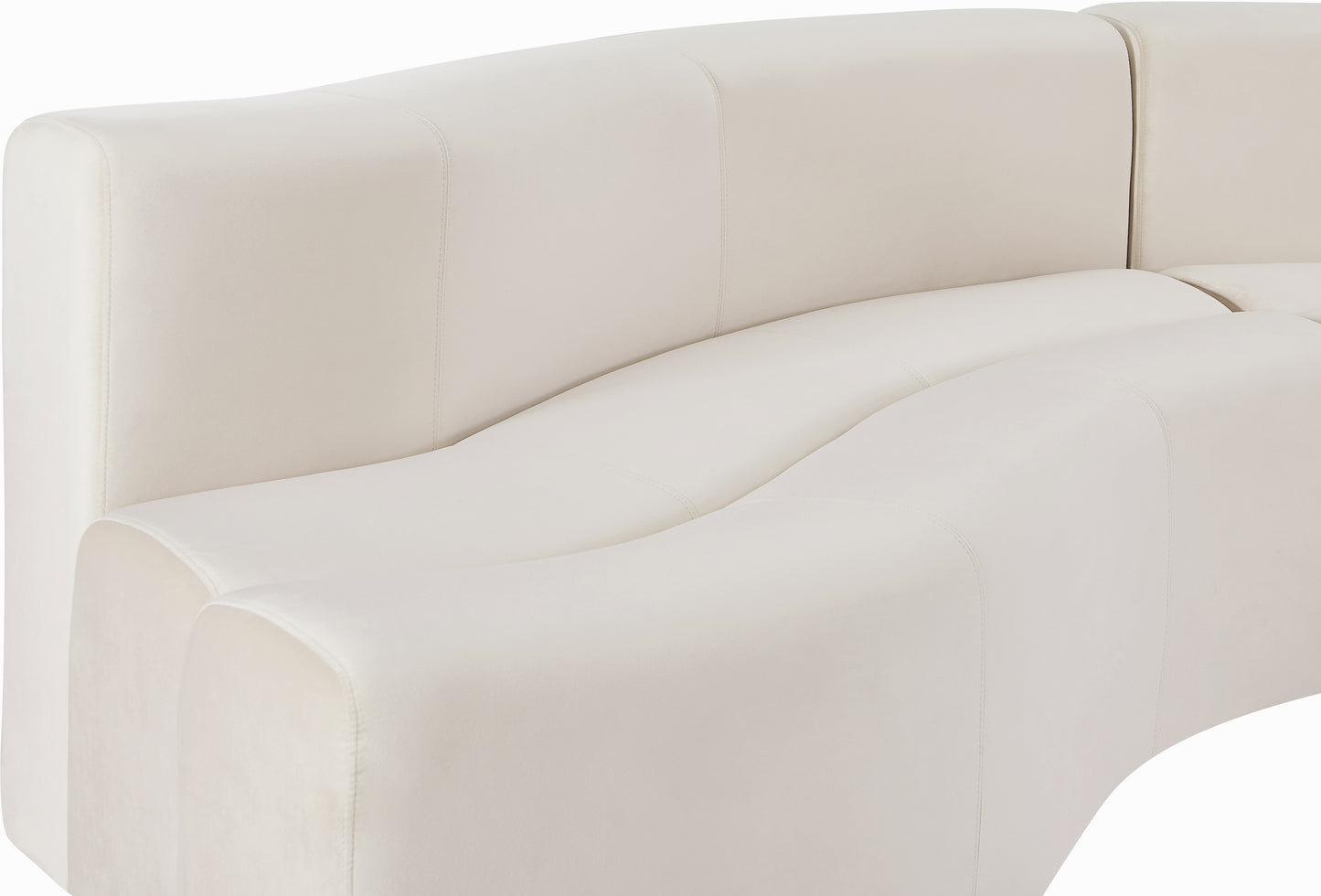 vera cream velvet 2pc. sectional sectional