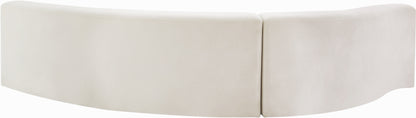 Vera Cream Velvet 2pc. Sectional Sectional