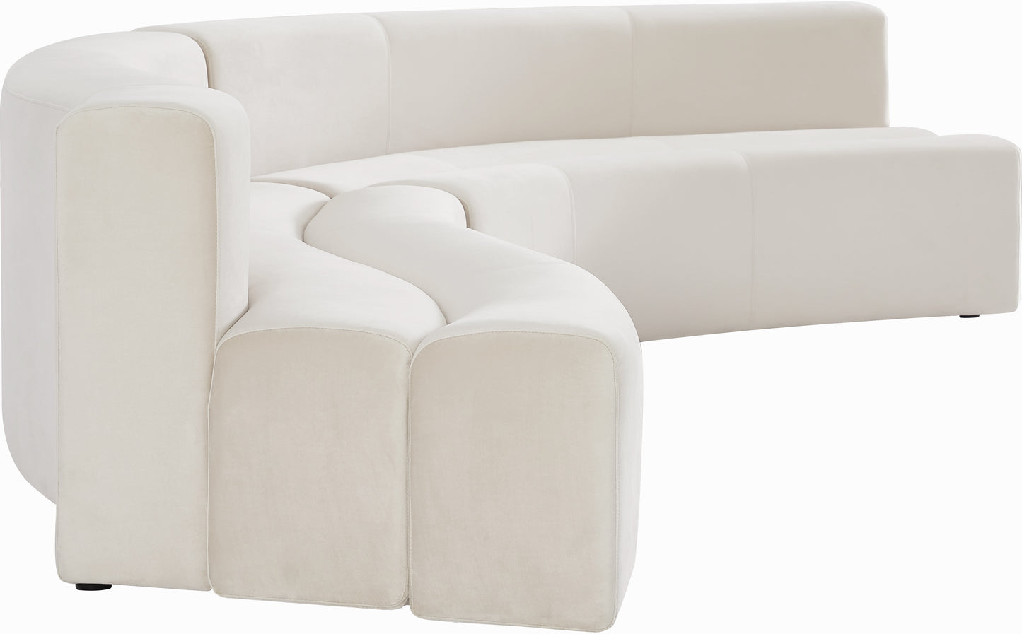 vera cream velvet 2pc. sectional sectional