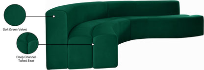 Vera Green Velvet 2pc. Sectional Sectional