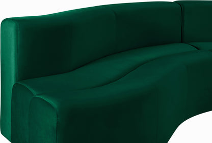 Vera Green Velvet 2pc. Sectional Sectional