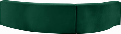 Vera Green Velvet 2pc. Sectional Sectional