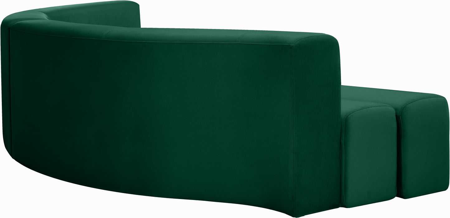 vera green velvet 2pc. sectional sectional