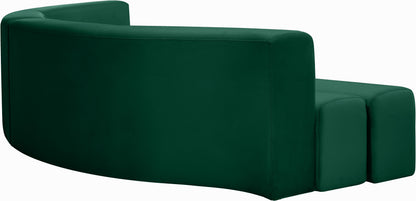 Vera Green Velvet 2pc. Sectional Sectional