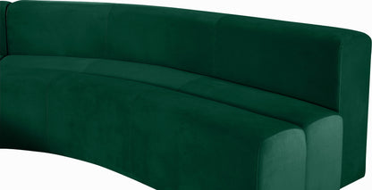 Vera Green Velvet 2pc. Sectional Sectional