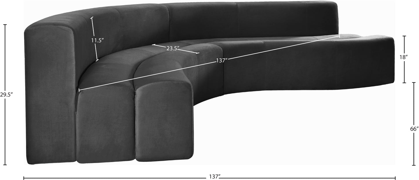 vera grey velvet 2pc. sectional sectional