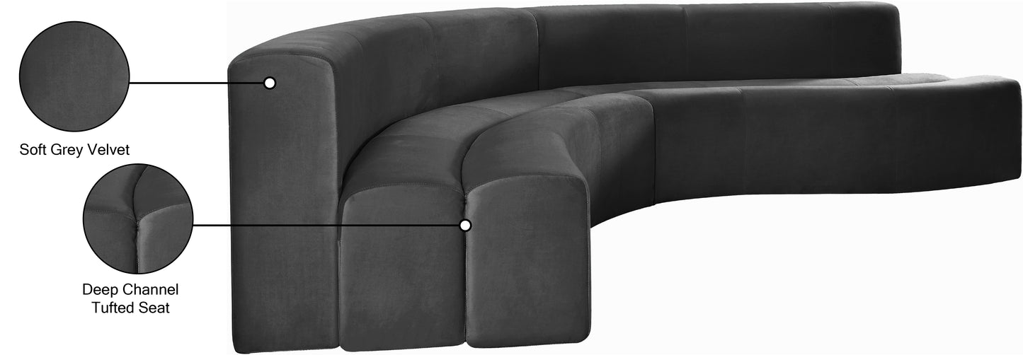 vera grey velvet 2pc. sectional sectional