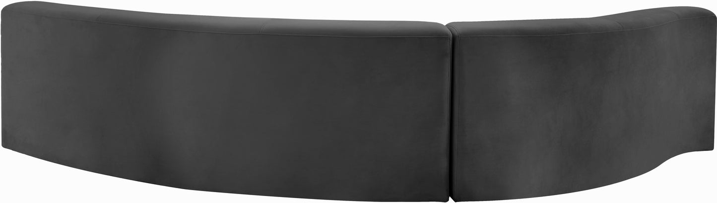 vera grey velvet 2pc. sectional sectional