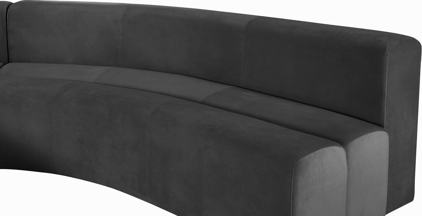 vera grey velvet 2pc. sectional sectional