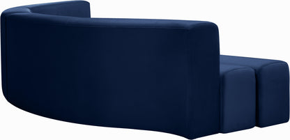 Vera Navy Velvet 2pc. Sectional Sectional