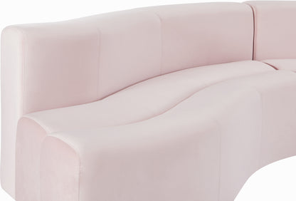 Vera Pink Velvet 2pc. Sectional Sectional