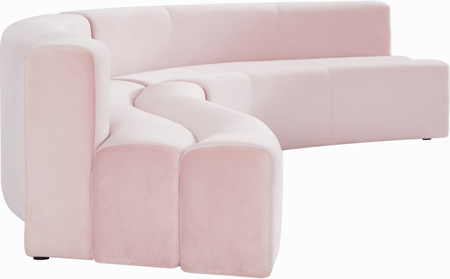 vera pink velvet 2pc. sectional sectional