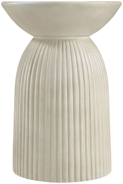 Veda Beige Concrete Indoor/Outdoor End Table, 1 Piece