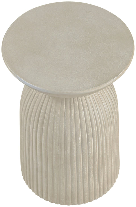 Veda Beige Concrete Indoor/Outdoor End Table, 1 Piece