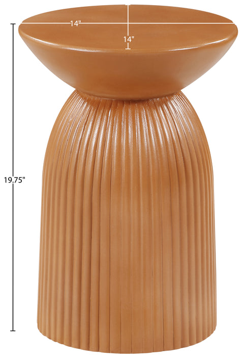 Veda Terracotta Concrete Indoor/Outdoor End Table, 1 Piece