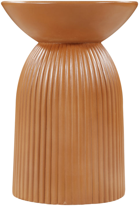 Veda Terracotta Concrete Indoor/Outdoor End Table, 1 Piece