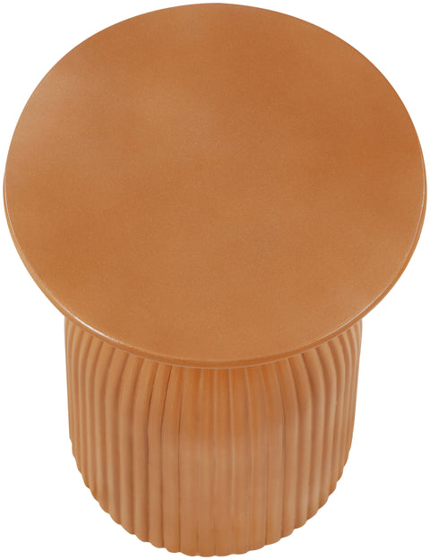 Veda Terracotta Concrete Indoor/Outdoor End Table, 1 Piece