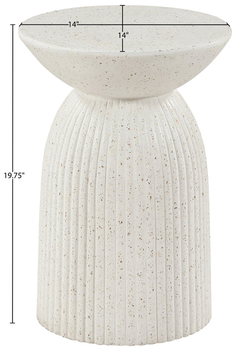 Veda Terrazzo Concrete Indoor/Outdoor End Table, 1 Piece
