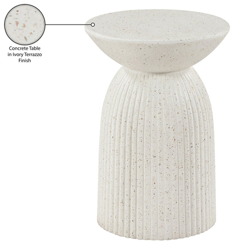 Veda Terrazzo Concrete Indoor/Outdoor End Table, 1 Piece