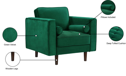 Camden Green Velvet Chair C