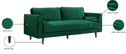 Camden Green Velvet Sofa S