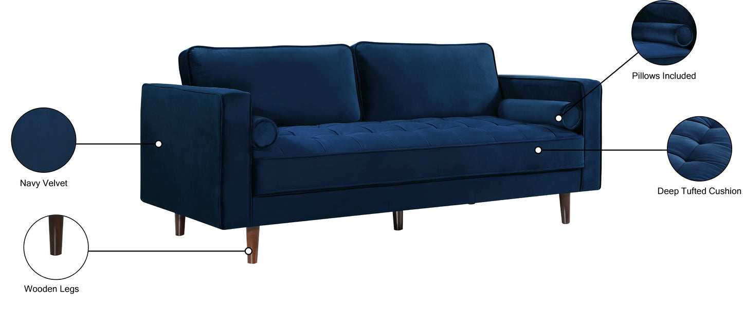 camden navy velvet sofa s