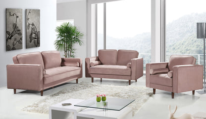 Camden Pink Velvet Loveseat L