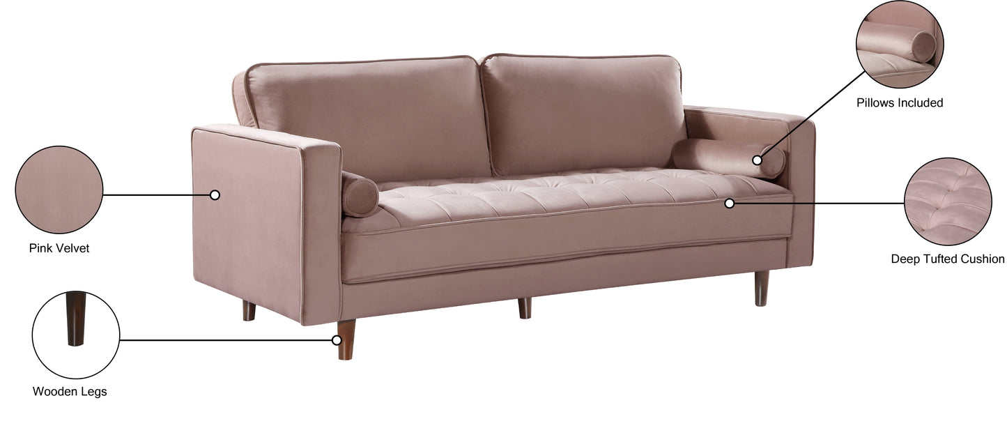 camden pink velvet sofa s