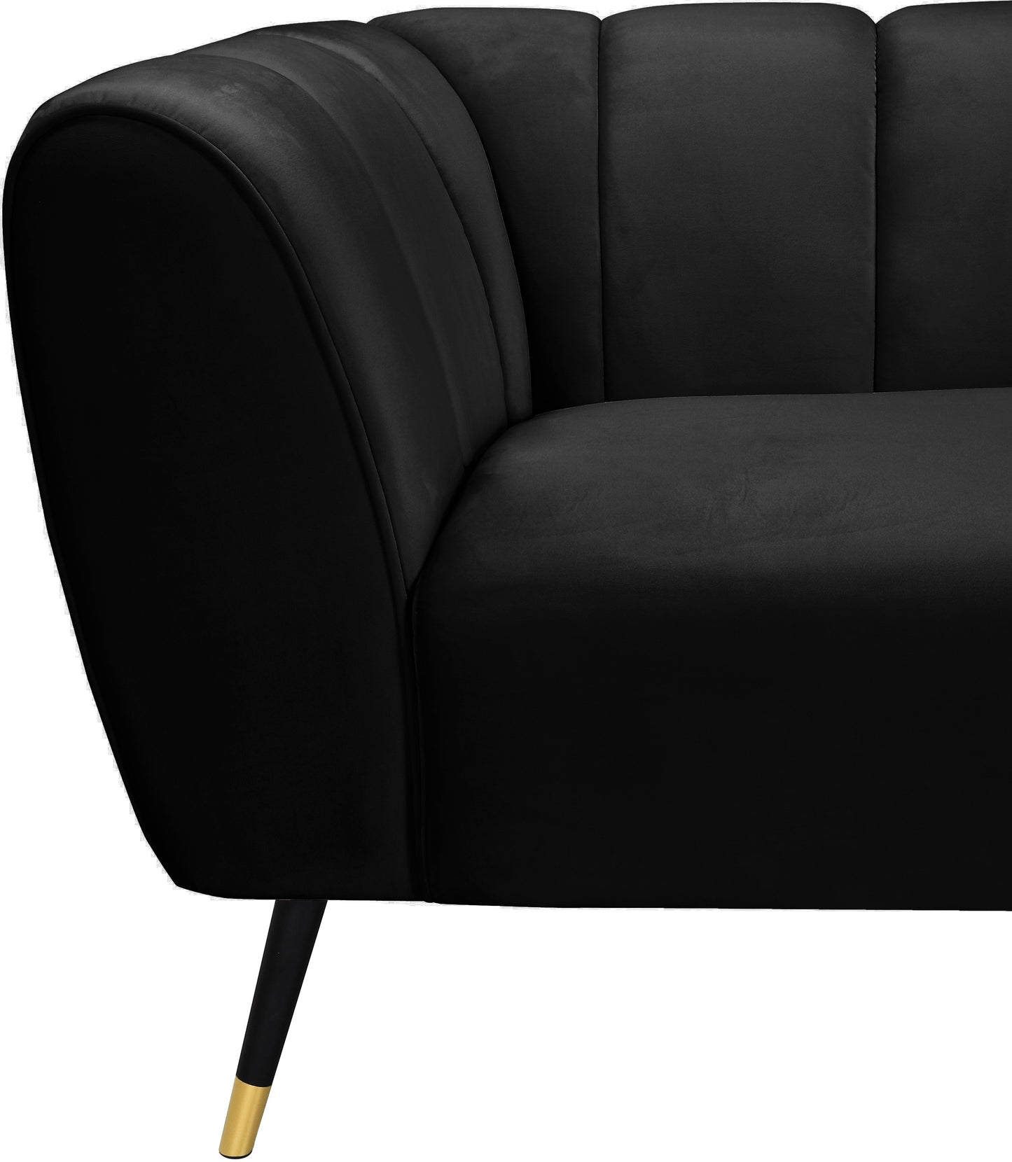 swoon black velvet chair c