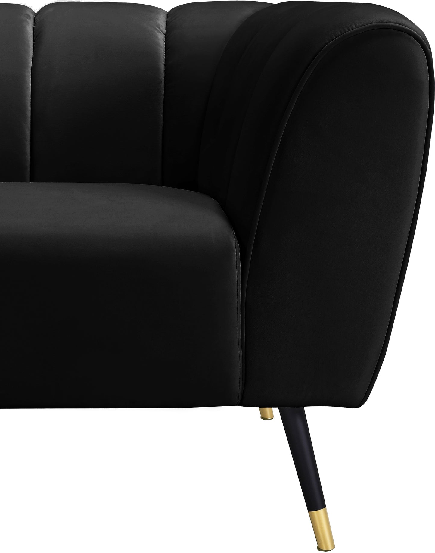 swoon black velvet chair c