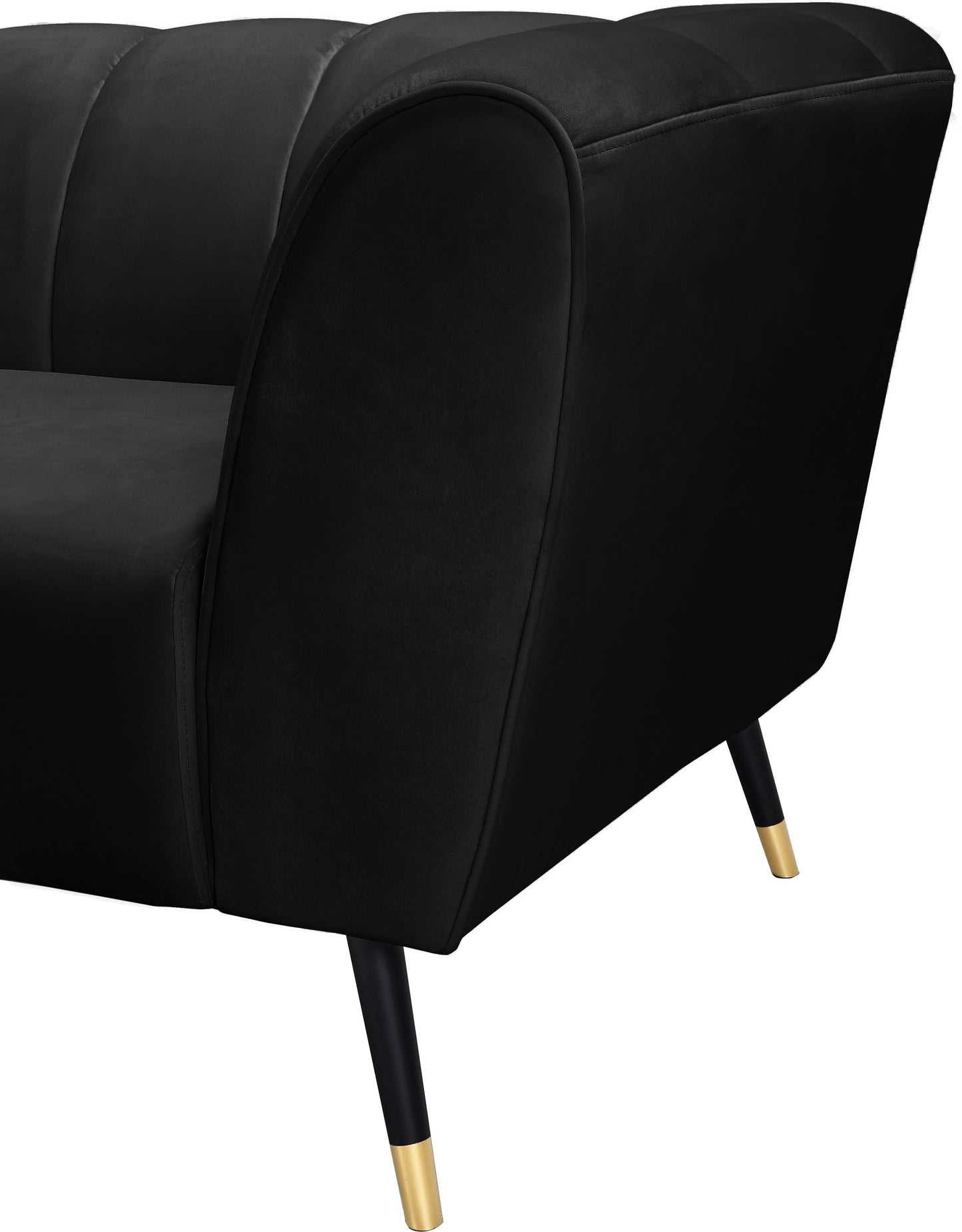 swoon black velvet chair c