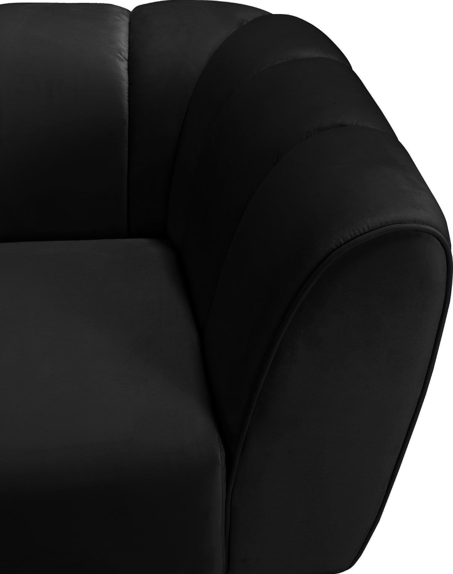 swoon black velvet chair c