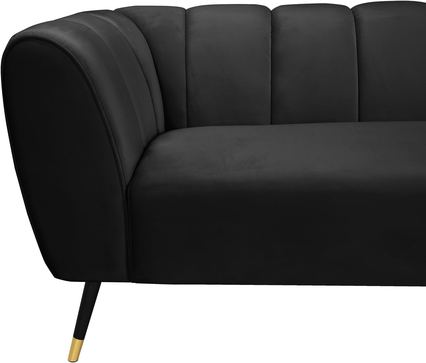 swoon black velvet loveseat l