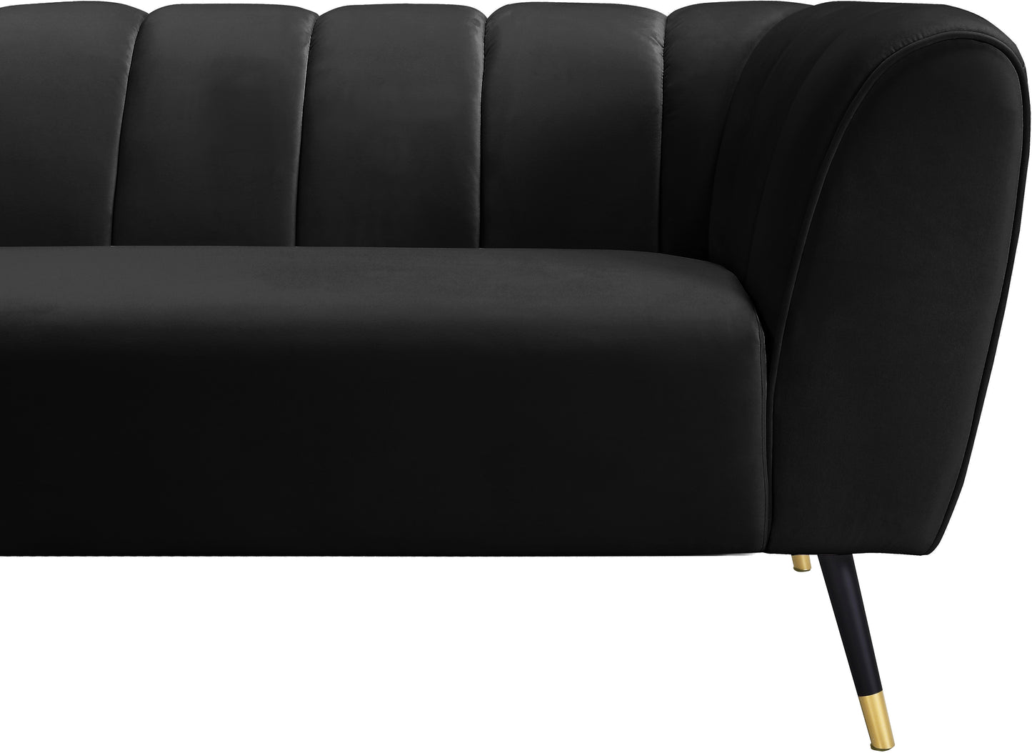 swoon black velvet loveseat l