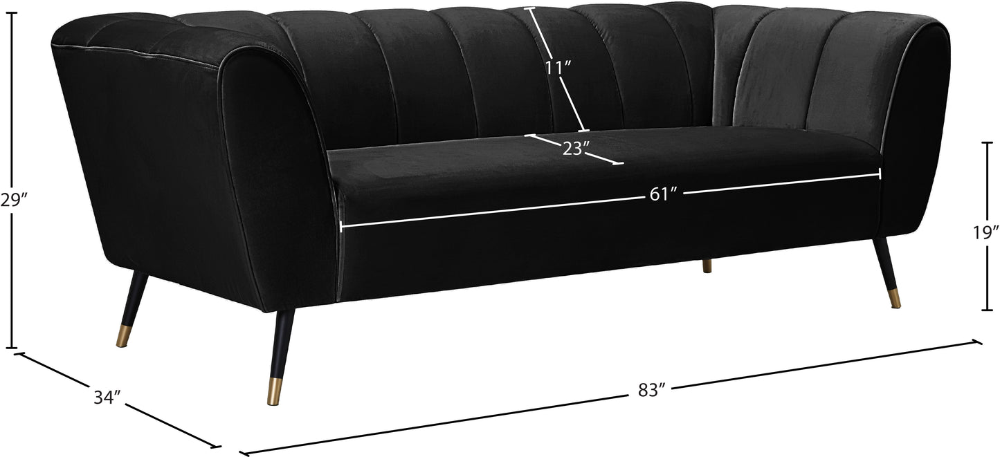 swoon black velvet sofa s