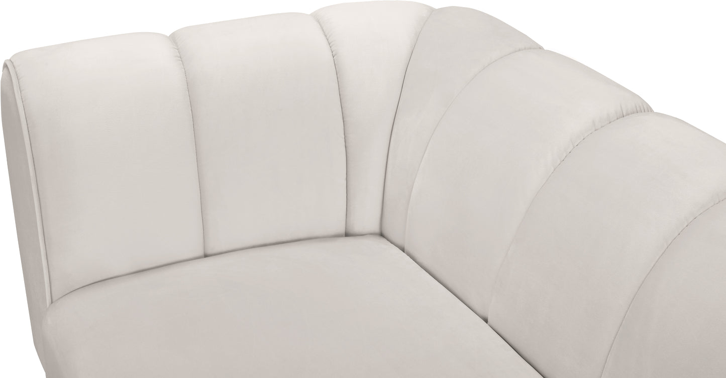 swoon cream velvet loveseat l