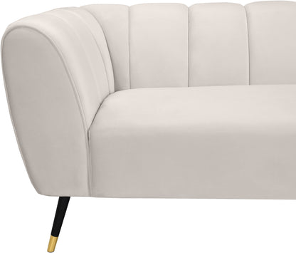 Swoon Cream Velvet Loveseat L