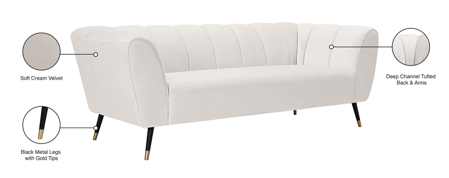 swoon cream velvet sofa s