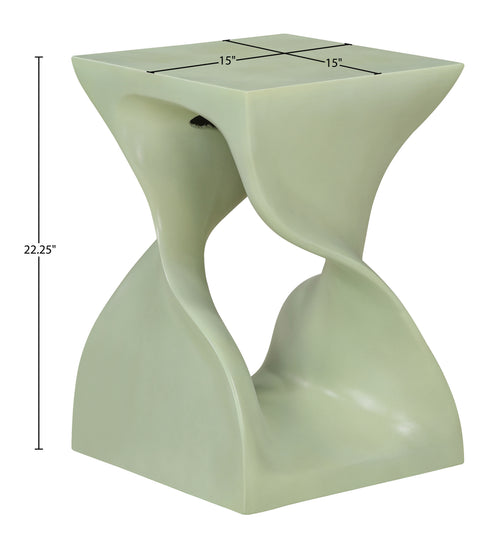 Darcy Green Concrete Indoor/Outdoor End Table, 1 Piece