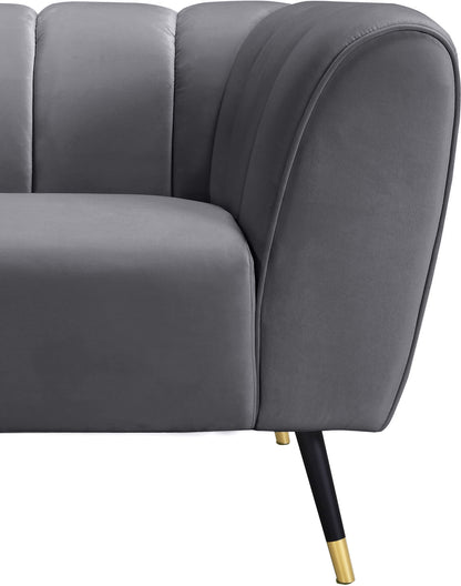 Swoon Grey Velvet Chair C