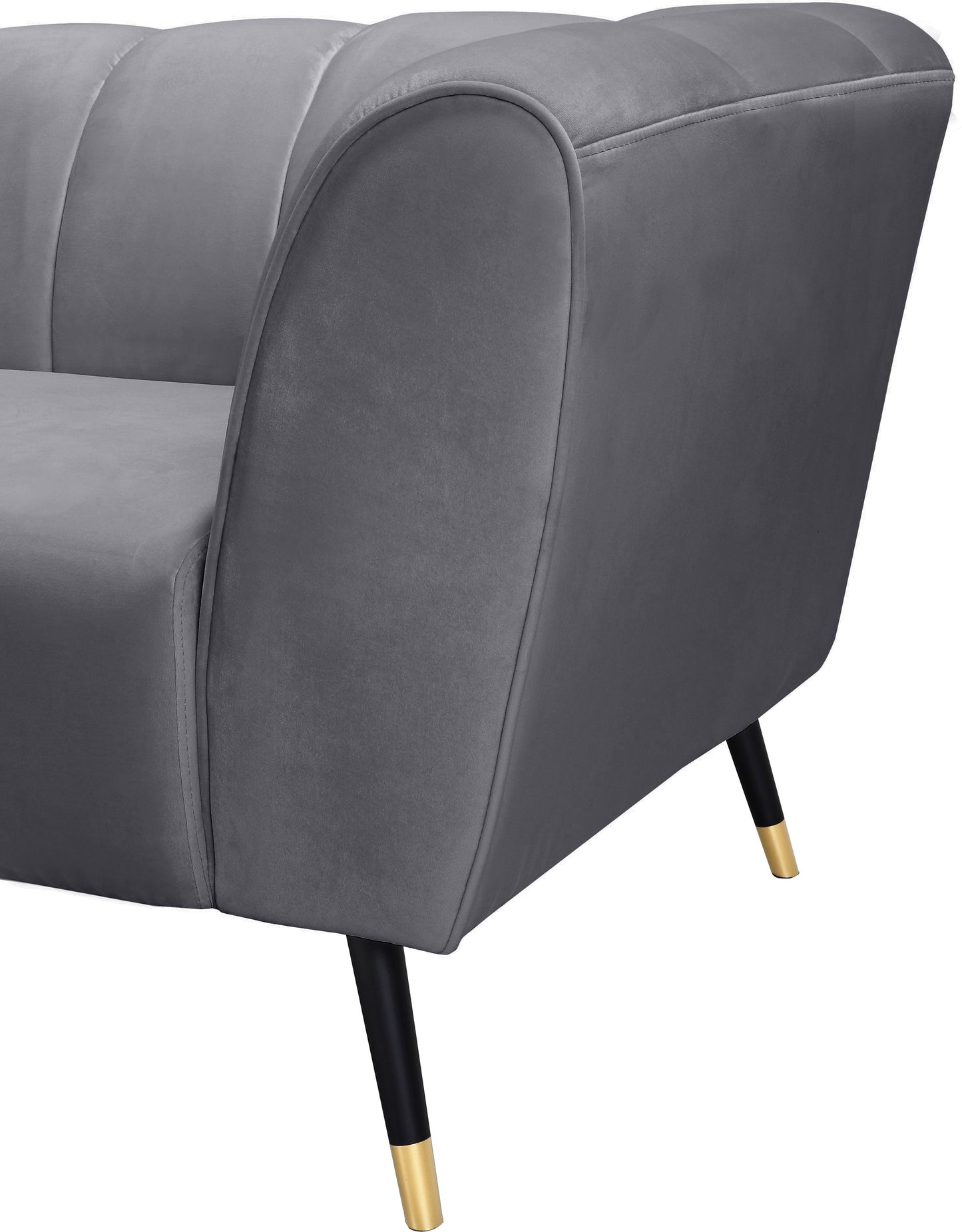 swoon grey velvet chair c