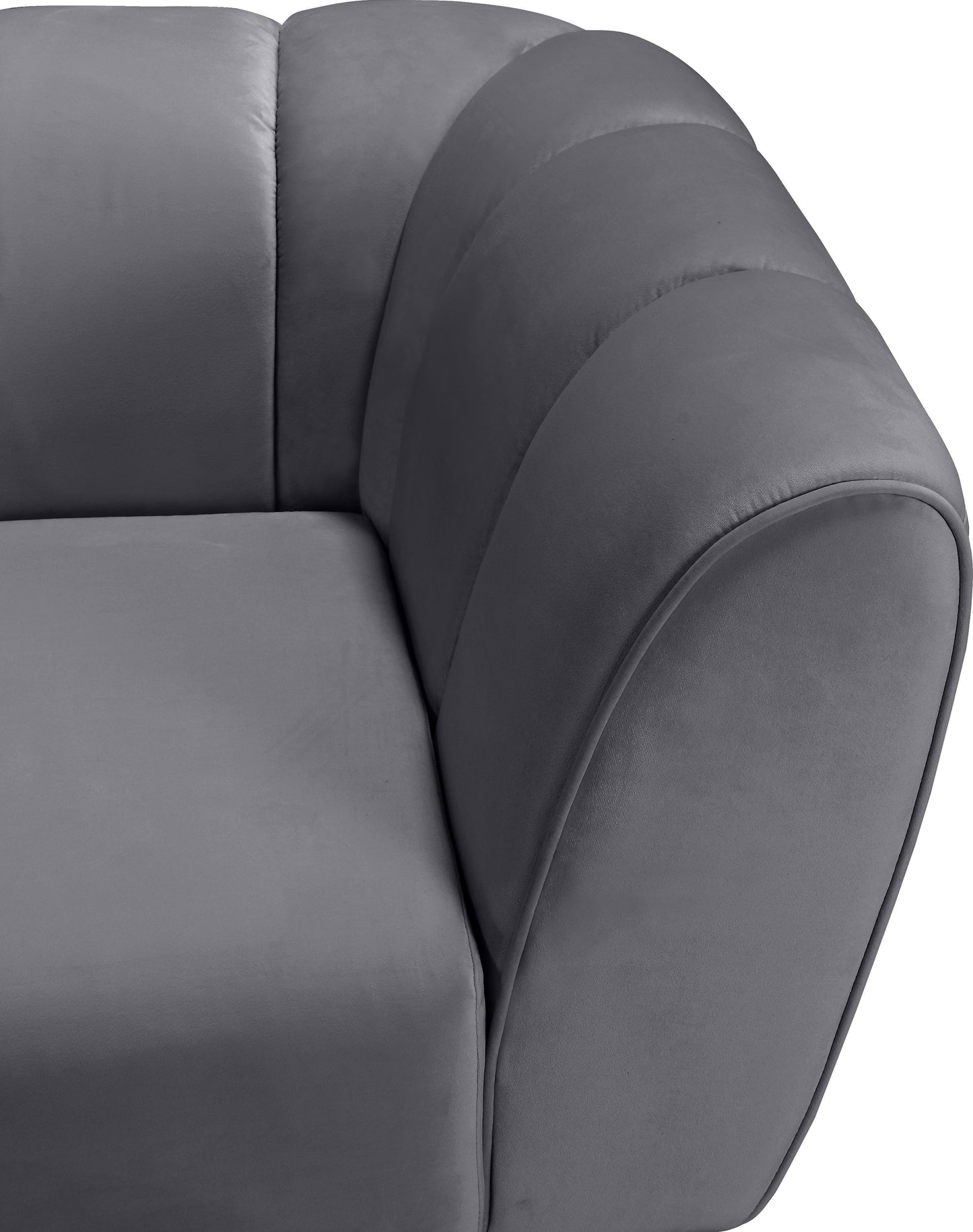 swoon grey velvet chair c