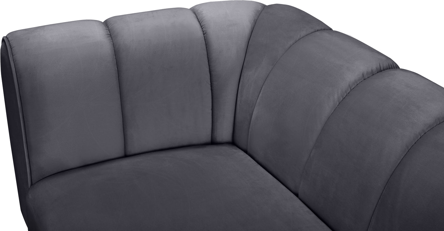 swoon grey velvet loveseat l