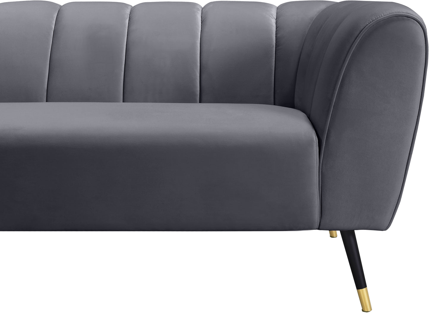 swoon grey velvet loveseat l