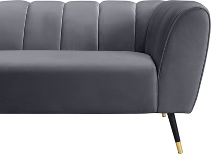 Swoon Grey Velvet Loveseat L