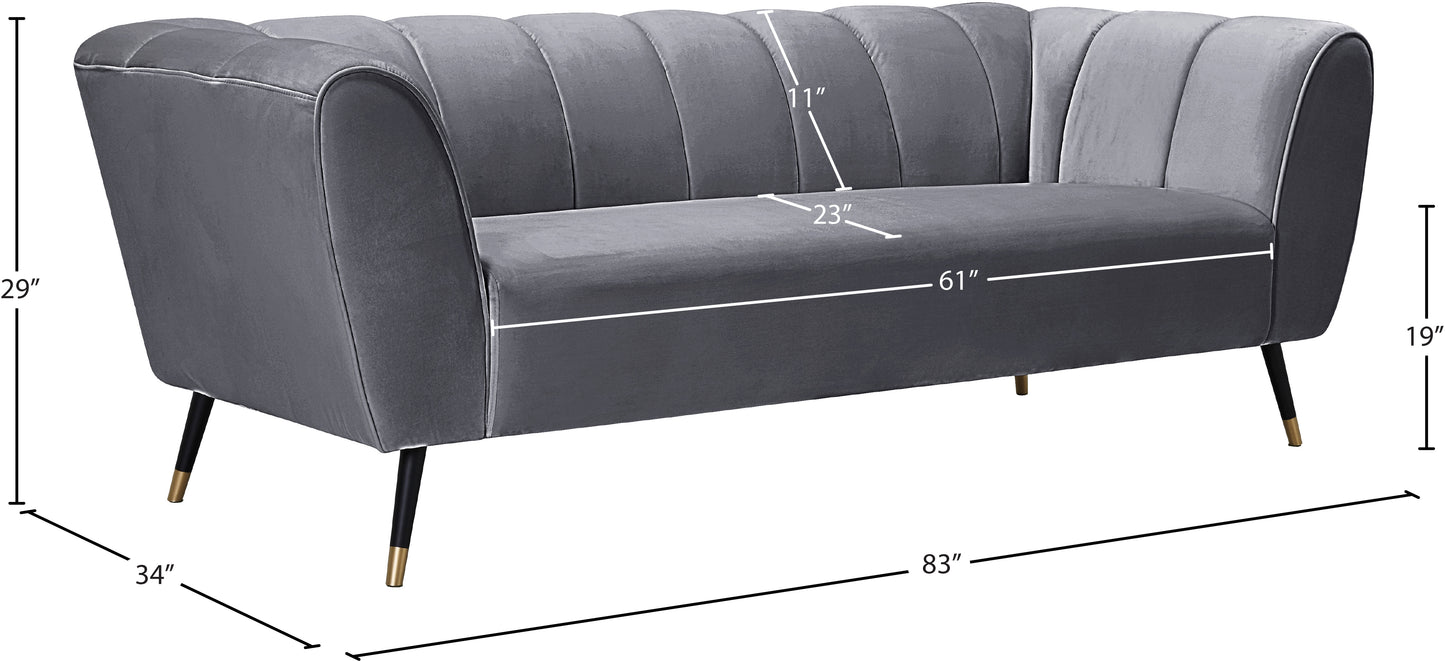 swoon grey velvet sofa s