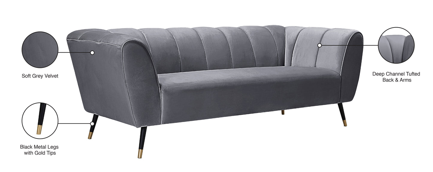 swoon grey velvet sofa s