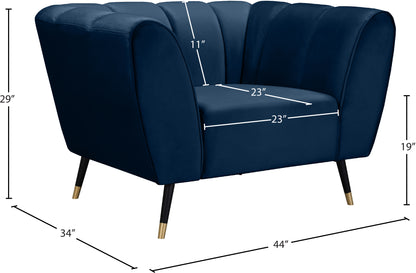 Swoon Navy Velvet Chair C