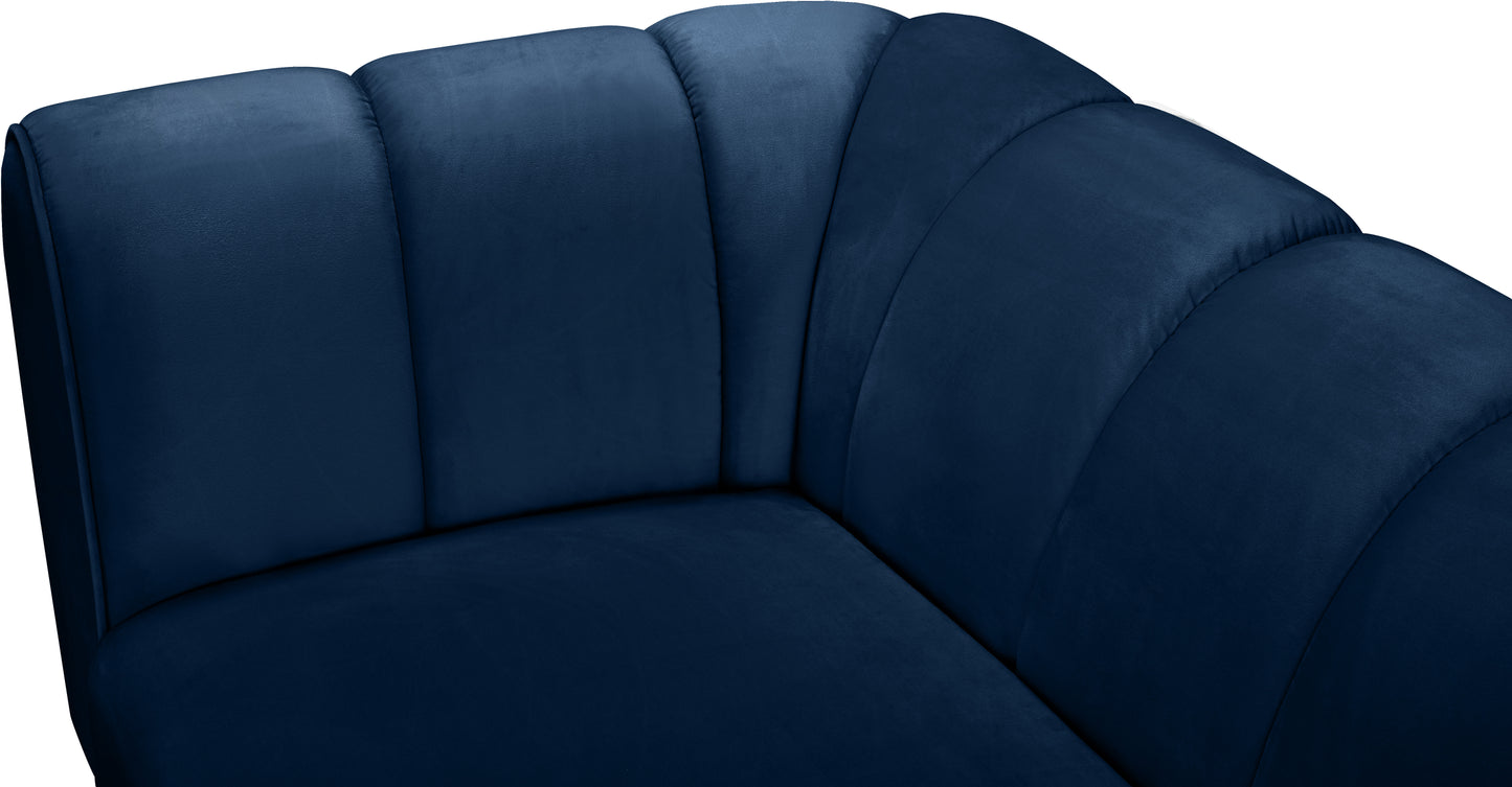 swoon navy velvet loveseat l